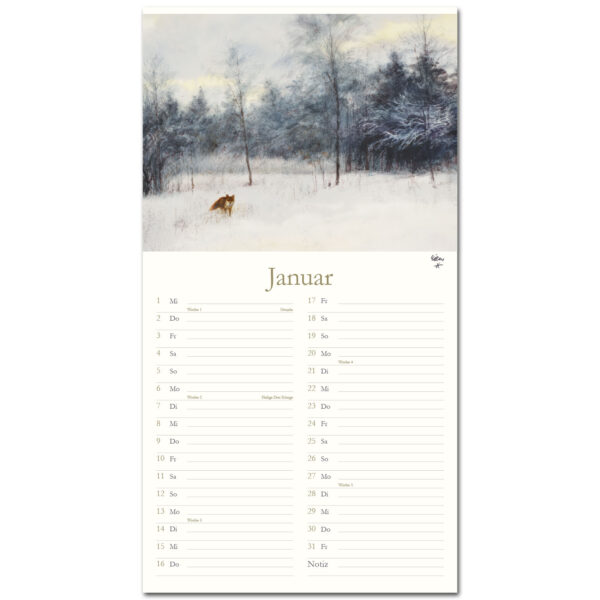 Rien Poortvliet Natur-Notiz-Kalender 2025 im Pareyshop