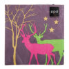 PPD Servietten Winter Deers Purple im Pareyshop